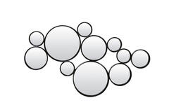 Light & Living Spiegel 99x3 5x57 5 Cm CIELO Cirkels Mat Zwart
