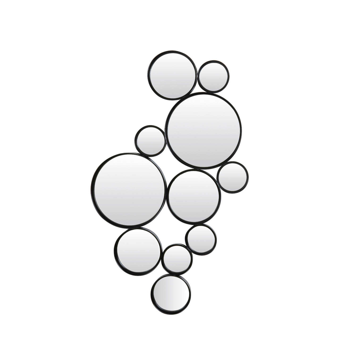 light & living Spiegel 99x3 5x57 5 cm CIELO cirkels mat zwart