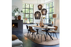 Light & Living Spiegel Ø116 Cm ESPEJO Helder Glas+zwart