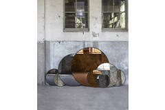 Light & Living Spiegel Ø50 Cm ESPEJO Helder Glas+zwart