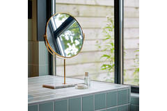 Light & Living Spiegel Op Voet 24x9x40 5 Cm RIESCO Marmer Wit-goud