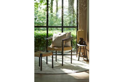 light & living Stoel 60 5x57x76 5 cm DELMAR hout donker bruin+zeegras