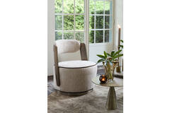 Light & Living Stoel 68x65x77 Cm KEMENA Zand+crème/terra