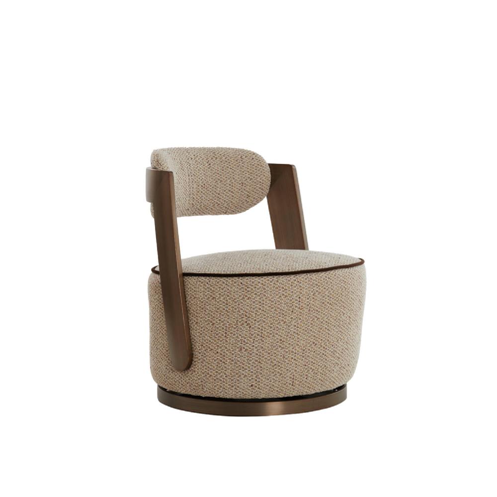 Light & Living Stoel 68x65x77 Cm KEMENA Zand+crème/terra