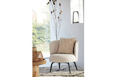 Light & Living Stoel 68x67x72 Cm DIEYDA Bouclé Crème-zwart