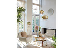 Light & Living Stoel 79x76x79 Cm VINSTRA Bouclé Crème+goud