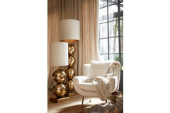 Light & Living Stoel 79x76x79 Cm VINSTRA Bouclé Crème+goud