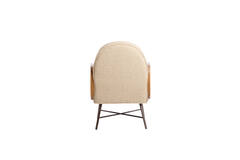 light & living Stoel 81x60x79 cm FIENNE beige+rotan naturel