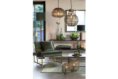 Light & Living Stoel 81x71x70 Cm GENEVE Velvet Olijf Groen+goud