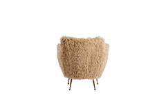 light & living Stoel 93x82x91 cm OLYSSA furry beige+brons