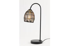 Light & Living Tafellamp 23x18x60 Cm MEYA Mat Zwart+goud