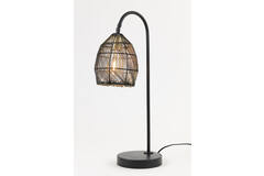 Light & Living Tafellamp 23x18x60 Cm MEYA Mat Zwart+goud