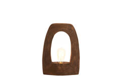 Light & Living Tafellamp 27x10x35 Cm CARINI Hout Mat Donker Bruin