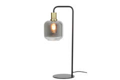 Light & Living Tafellamp 27x18x58 Cm LEKAR Antiek Brons+smoke Glas