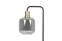 Light & Living Tafellamp 27x18x58 Cm LEKAR Antiek Brons+smoke Glas
