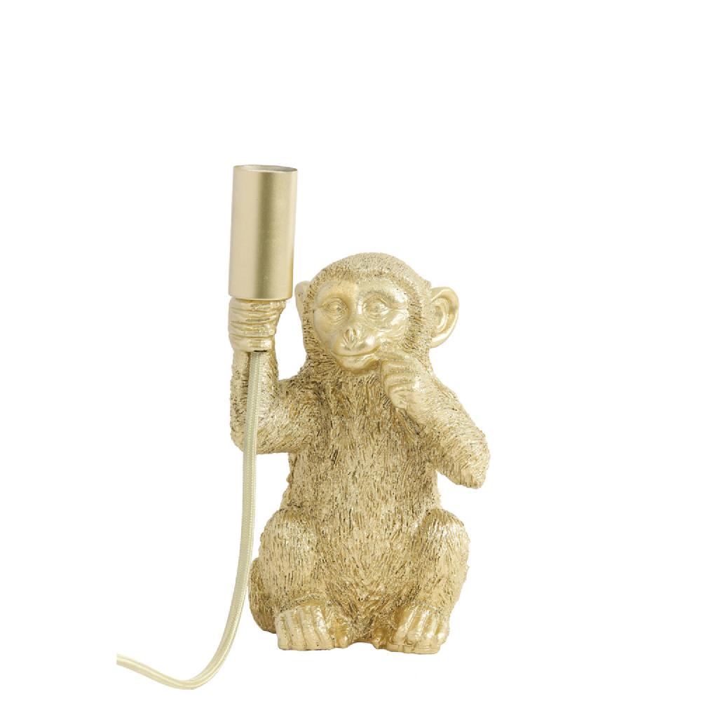 light & living Tafellamp E14 13x12 5x23 5 cm MONKEY mat goud