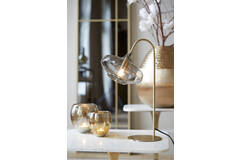 Light & Living Tafellamp E14 31x22x50 Cm SOLNA Antiek Brons+smoke Glas