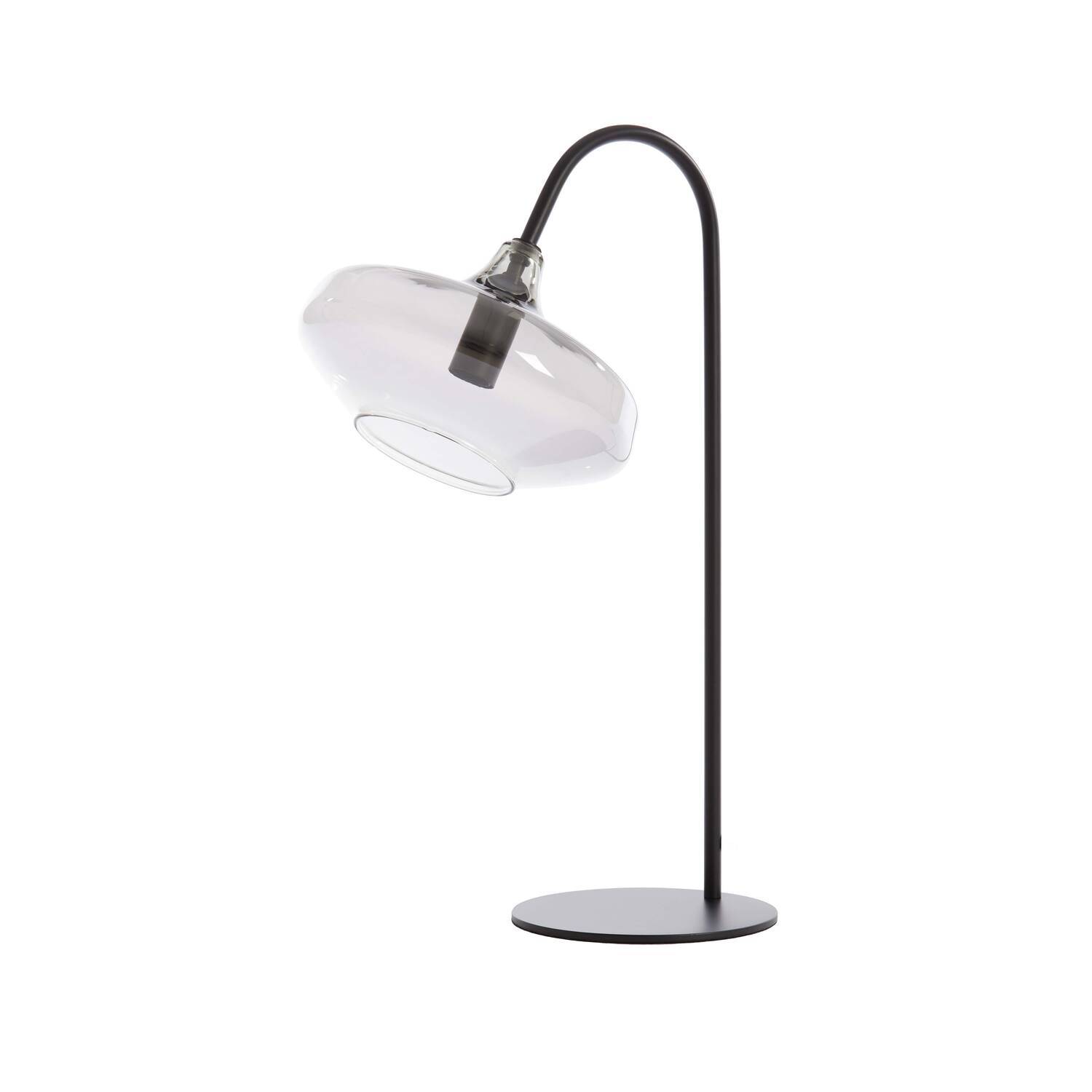 light & living Tafellamp E14 31x22x50 cm SOLNA mat zwart+smoke glas