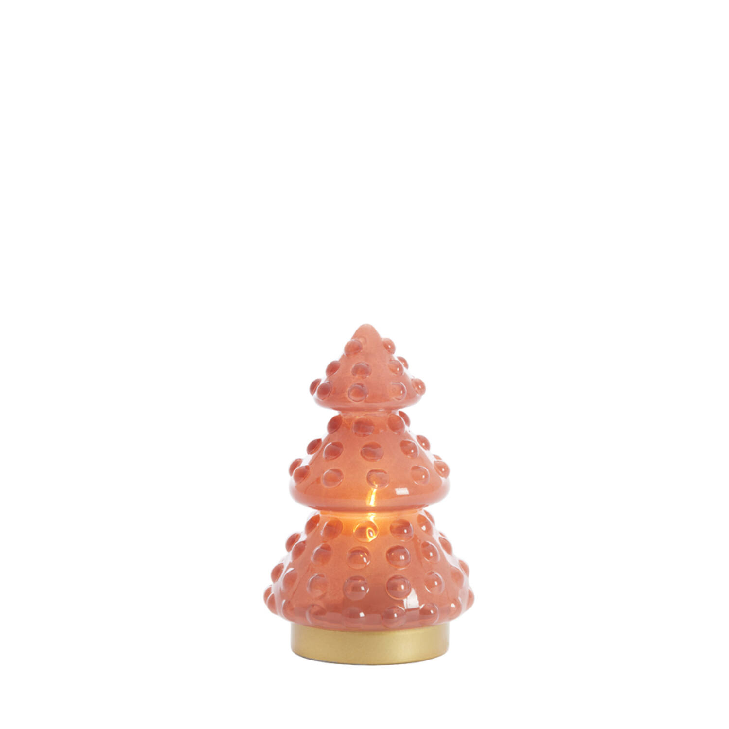 Light & Living Tafellamp LED Ø12x18 5 Cm TREE Melk Terra+goud