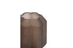 Light & Living Tafellamp LED Ø13x16 5 Cm YVIAS Glas Mat Donker Bruin+goud