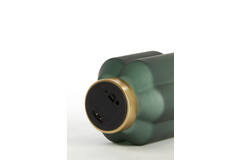 Light & Living Tafellamp LED Ø13x16 5 Cm YVIAS Glas Mat Donker Groen+goud