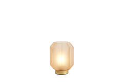 Light & Living Tafellamp LED Ø13x16 5 Cm YVIAS Glas Mat Perzik+goud