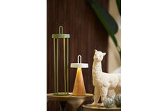 Light & Living Tafellamp LED Ø13x28 5 Cm ANKENTA Crème+hout Naturel