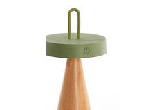 Light & Living Tafellamp LED Ø13x28 5 Cm ANKENTA Olijf Groen+hout Naturel