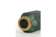 Light & Living Tafellamp LED Ø15x27 Cm YVIAS Glas Mat Donker Groen+goud