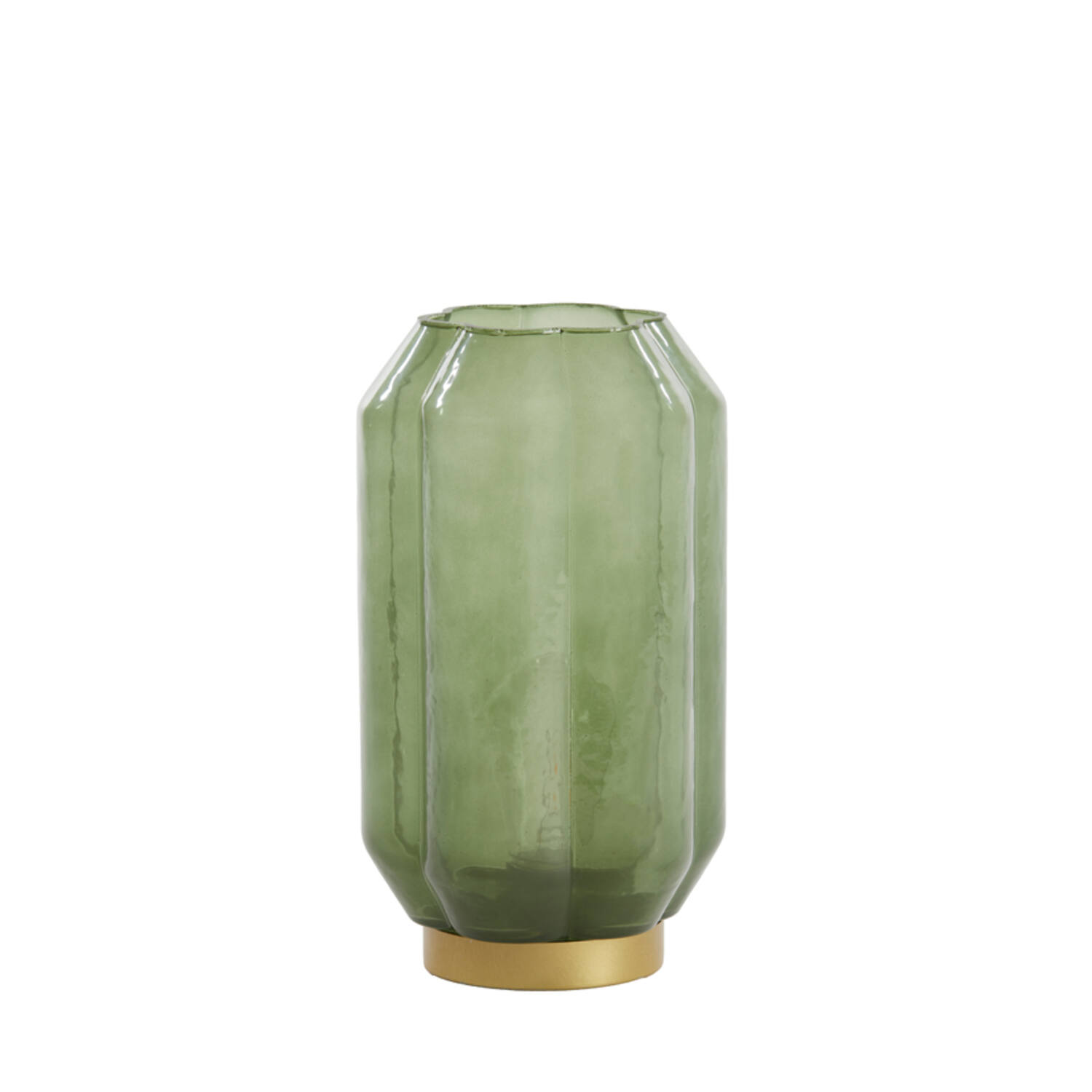 light & living Tafellamp LED Ø15x27 cm YVIAS glas melk groen+goud