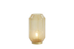 Light & Living Tafellamp LED Ø15x27 Cm YVIAS Glas Melk Licht Geel+goud