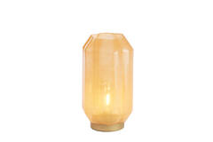 Light & Living Tafellamp LED Ø15x27 Cm YVIAS Glas Melk Oranje+goud