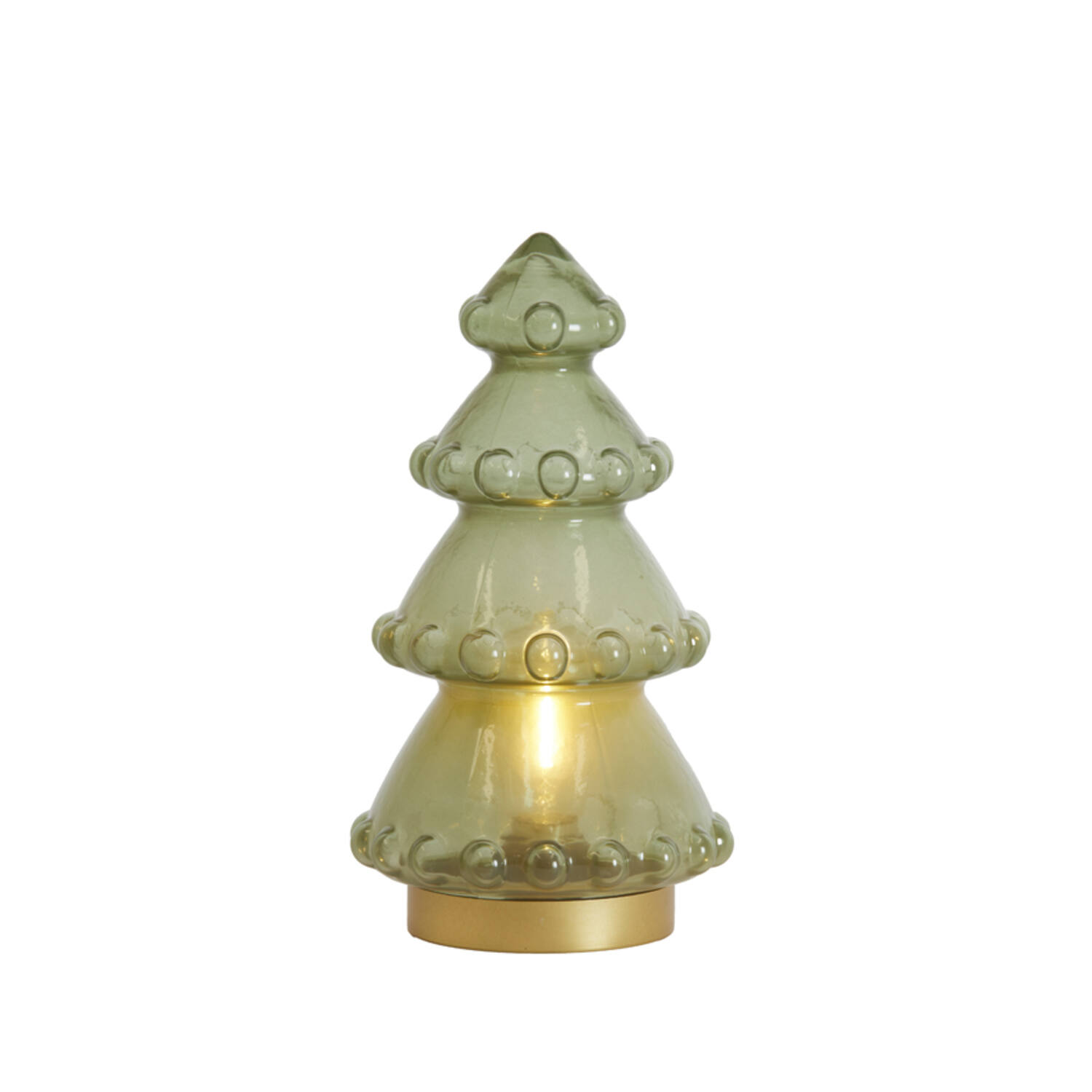 Light & Living Tafellamp LED Ø15x28 5 Cm TREE Melk Licht Groen+goud