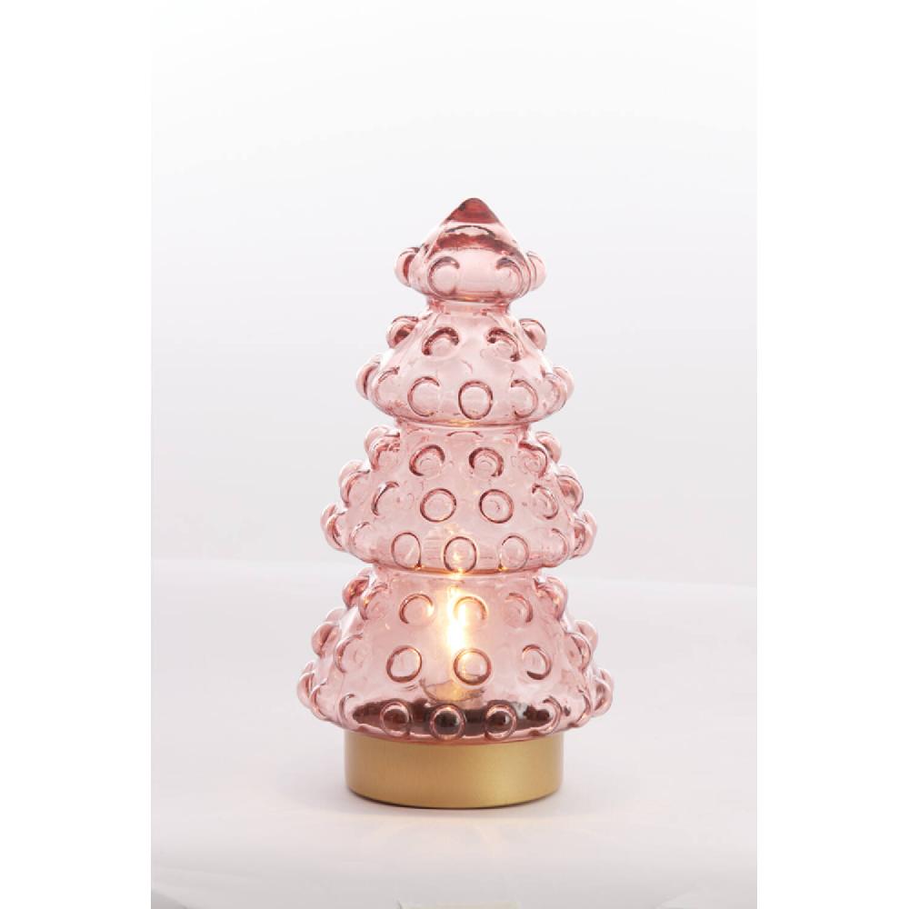 Light & Living Tafellamp LED Ø15x28 5 Cm TREE Roze+goud