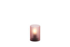 Light & Living Tafellamp LED Ø7x10 Cm VAZOLLA Glas Mat Donker Roze