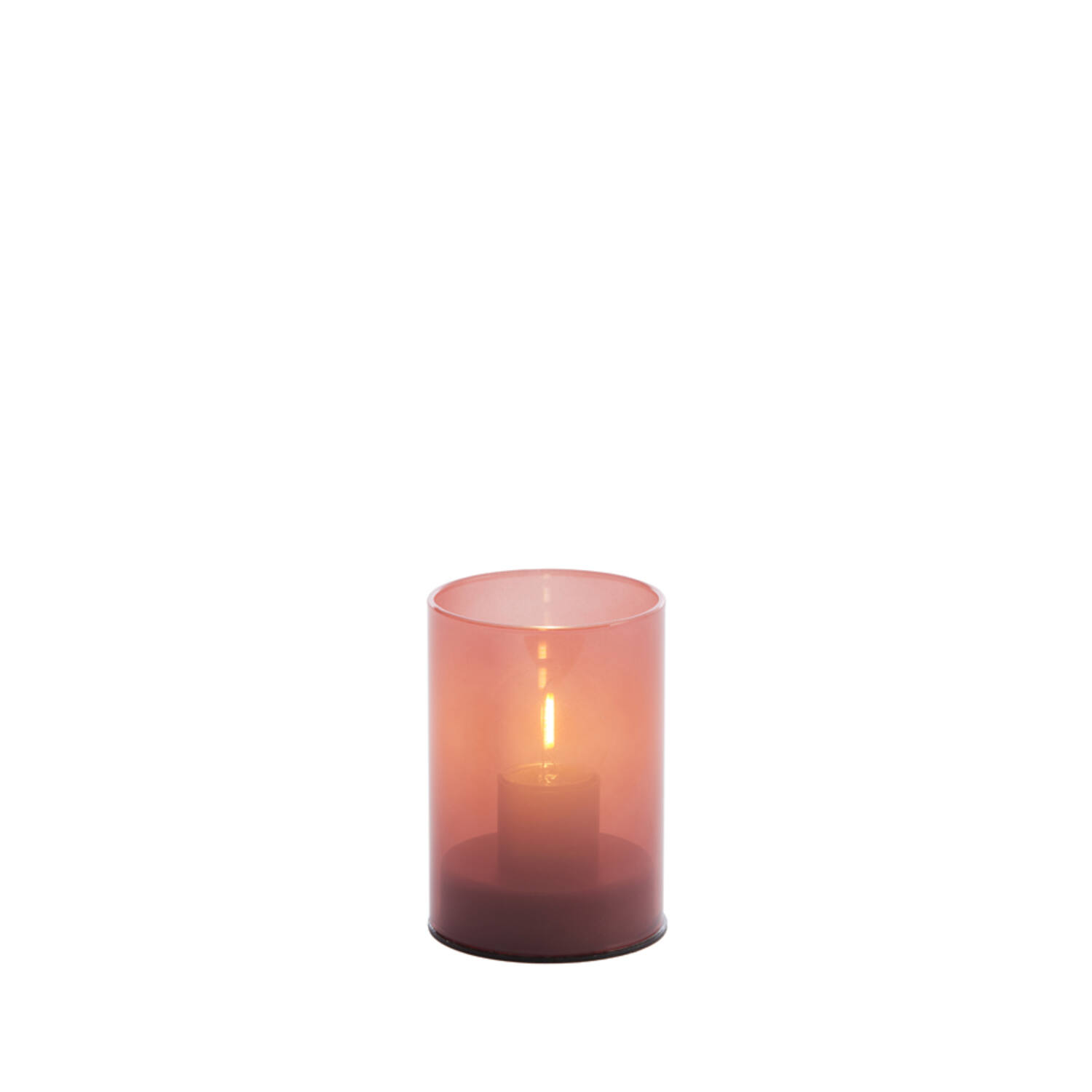 Light & Living Tafellamp LED Ø7x10 Cm VAZOLLA Glas Melk Donker Oud Roze