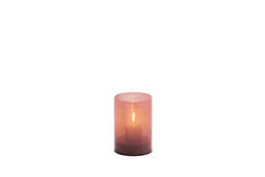 Light & Living Tafellamp LED Ø7x10 Cm VAZOLLA Glas Melk Donker Oud Roze