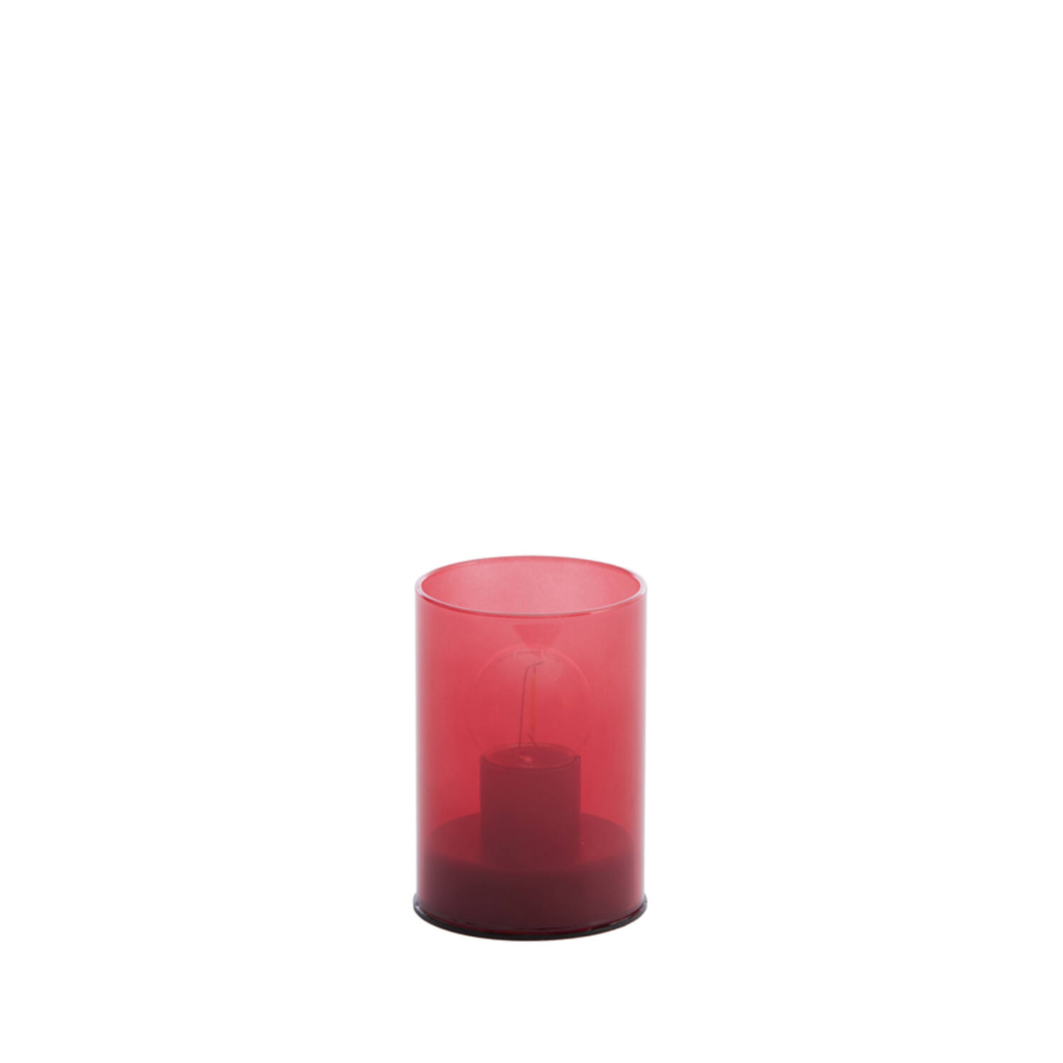 Light & Living Tafellamp LED Ø7x10 Cm VAZOLLA Glas Melk Rood