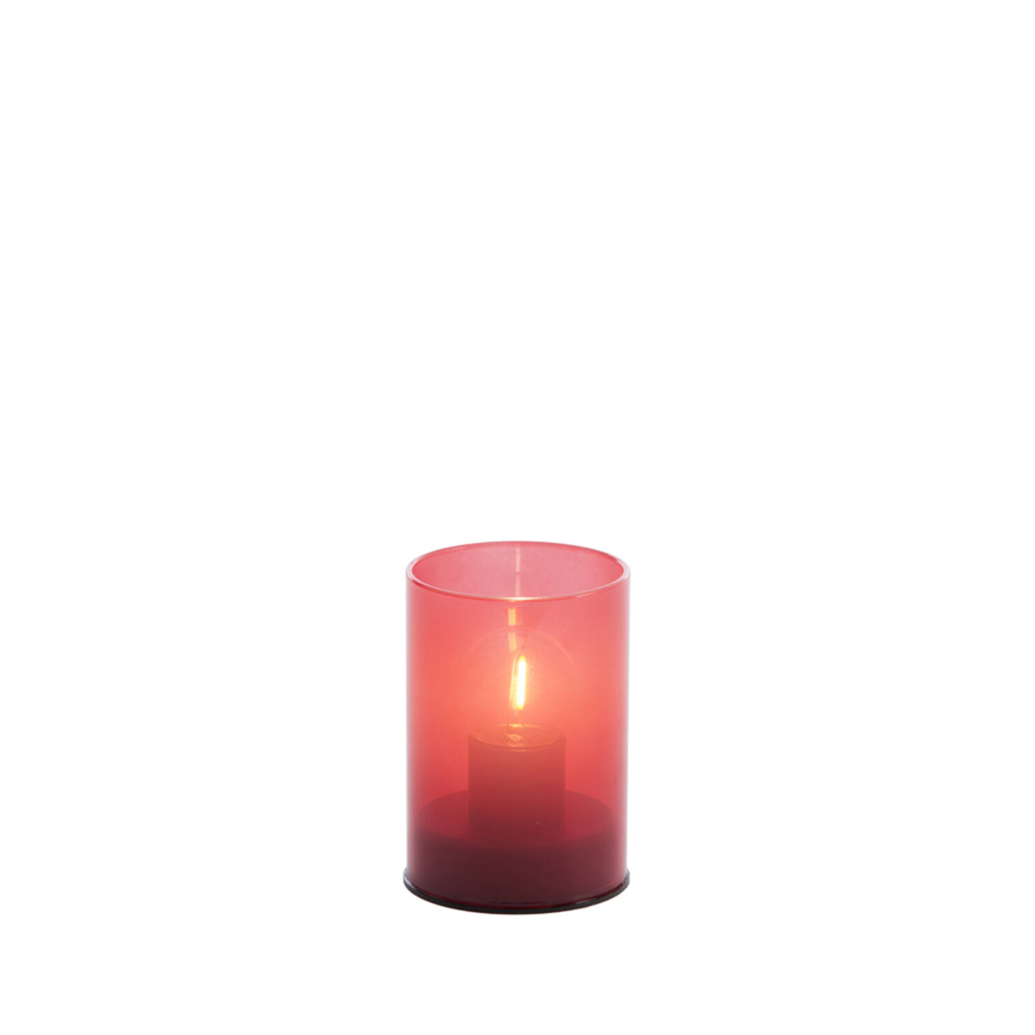 Light & Living Tafellamp LED Ø7x10 Cm VAZOLLA Glas Melk Rood