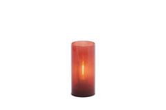 light & living Tafellamp LED Ø7x15 cm VAZOLLA glas melk donker rood