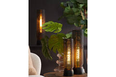 Light & Living Tafellamp Ø11x39 5 Cm LEZUZA Mat Zwart