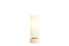 Light & Living Tafellamp Ø12x35 Cm RYLANO Glas Melk+zand+antiek Brons