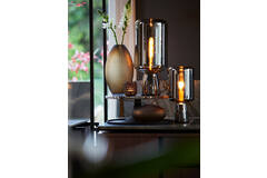 Light & Living Tafellamp Ø16x32 Cm LOTTA Smoke Glas+goud