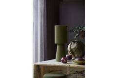 Light & Living Tafellamp Ø20x58 Cm MIKKEL Bouclé Olijf Groen