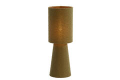 Light & Living Tafellamp Ø20x58 Cm MIKKEL Bouclé Olijf Groen