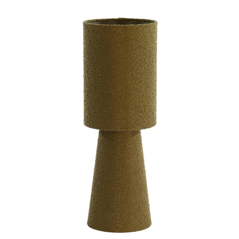 light & living Tafellamp Ø20x58 cm MIKKEL bouclé olijf groen