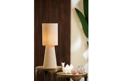 Light & Living Tafellamp Ø20x58 Cm MIKKEL Bouclé Zand