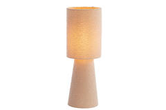 Light & Living Tafellamp Ø20x58 Cm MIKKEL Bouclé Zand