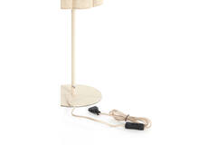 Light & Living Tafellamp Ø20x70 Cm FRINGE Naturel+crème