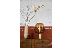 Light & Living Tafellamp Ø22x40 Cm MAYSONY Glas Bruin+brons